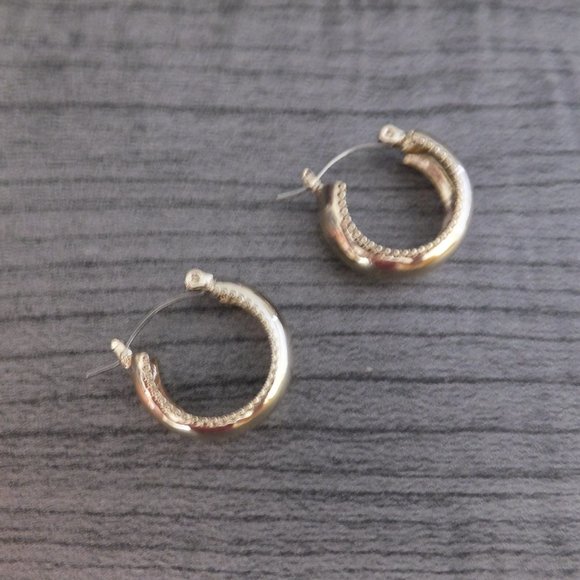 M. Haskell Gold Hoop Earrings - Picture 2 of 3